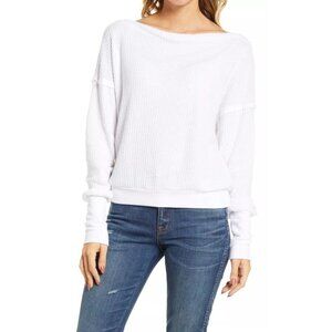 Treasure & Bond Off the Shoulder Thermal Knit Top, XS